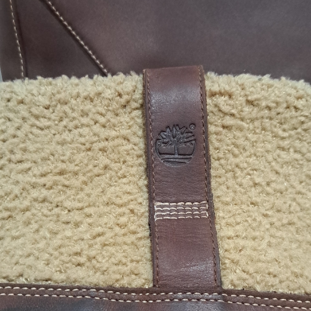 Timberland Brown Winter Boots with Tan FleeceCuff - Picture 4 of 7